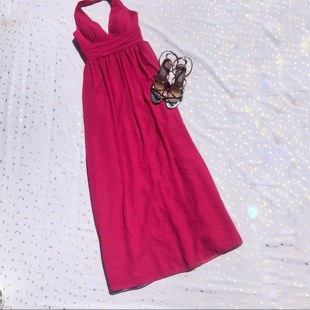 Pink Empire Waist Halter Formal Dress Sz 4 - Picture 13 of 13